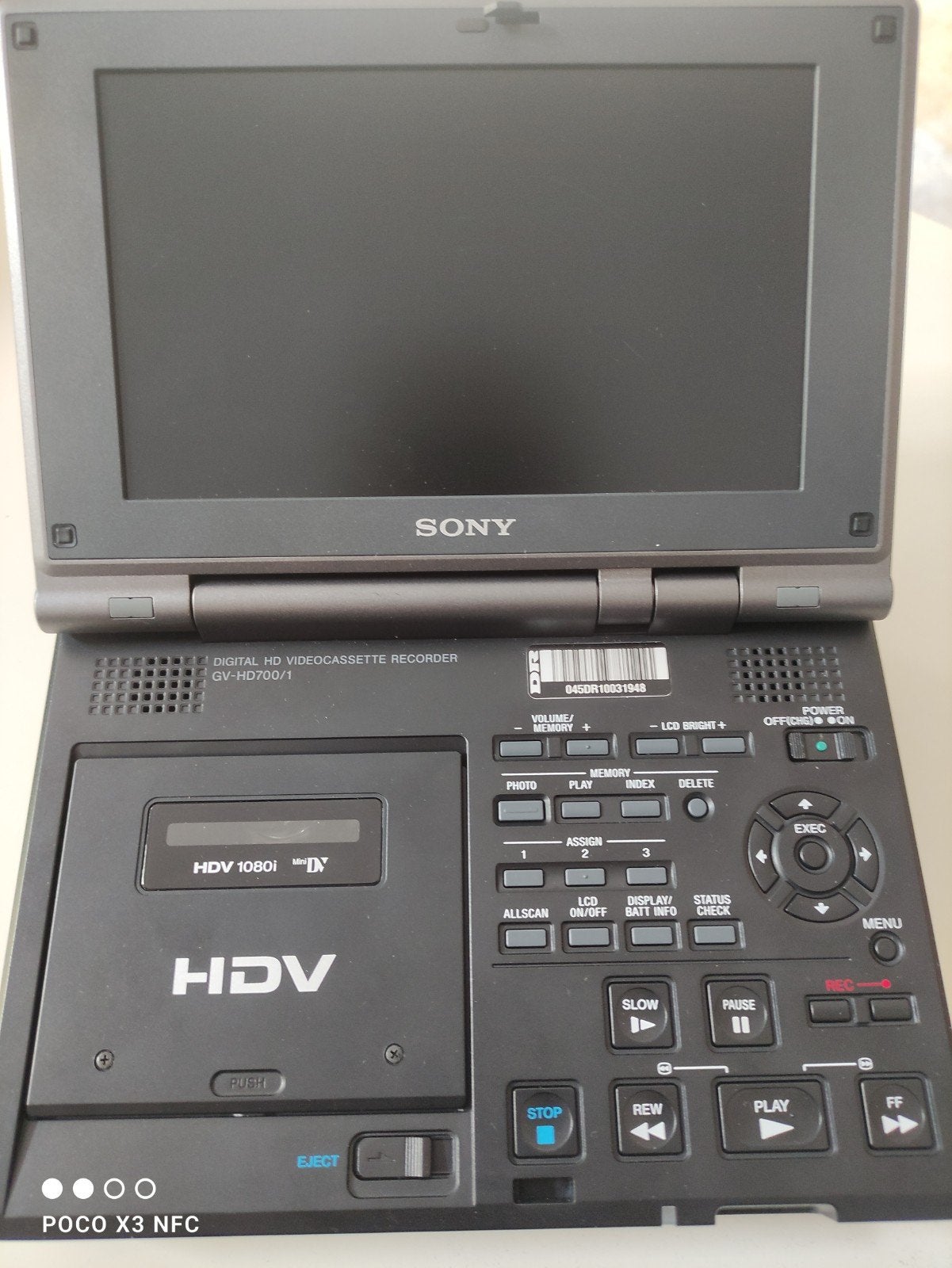 Sony GV-HD700/1 HDV Videocassette Recorder met accessoires, Ophalen of Verzenden, Gebruikt, Overige typen