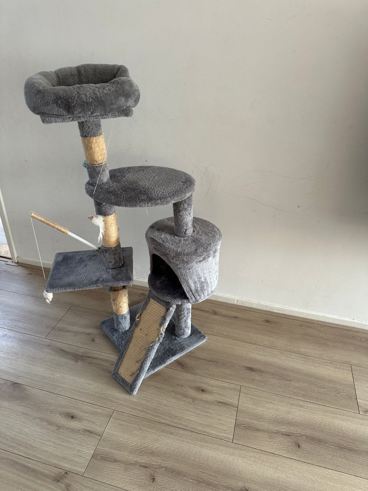 VOUNOT Krabpaal voor katten- 115 cm, grijs, Ophalen of Verzenden, Gebruikt