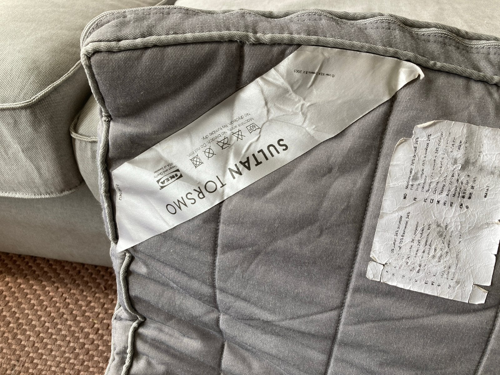 IKEA SULTAN TORSMO  dekmatras, Tweepersoons, Ophalen of Verzenden, Zo goed als nieuw, Matras