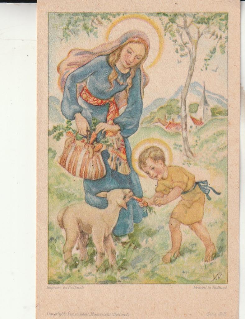 Eerste H. Communie van Keesje Paaps 9 mei 1954, Verzamelen, Ophalen of Verzenden, Gebruikt, Kaart of Prent, Christendom | Katholiek