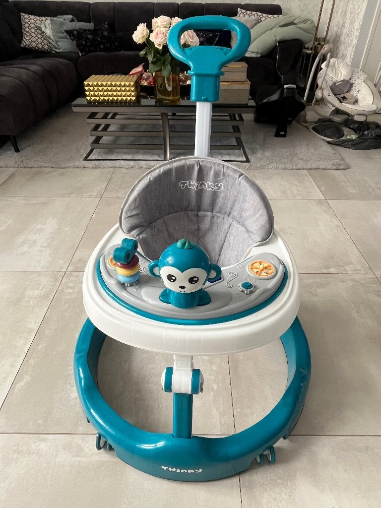Twinky 3-in-1 Baby Loopstoel / Loopwagentje (Met Duwstang &, Ophalen, Gebruikt, Overige typen, Met licht