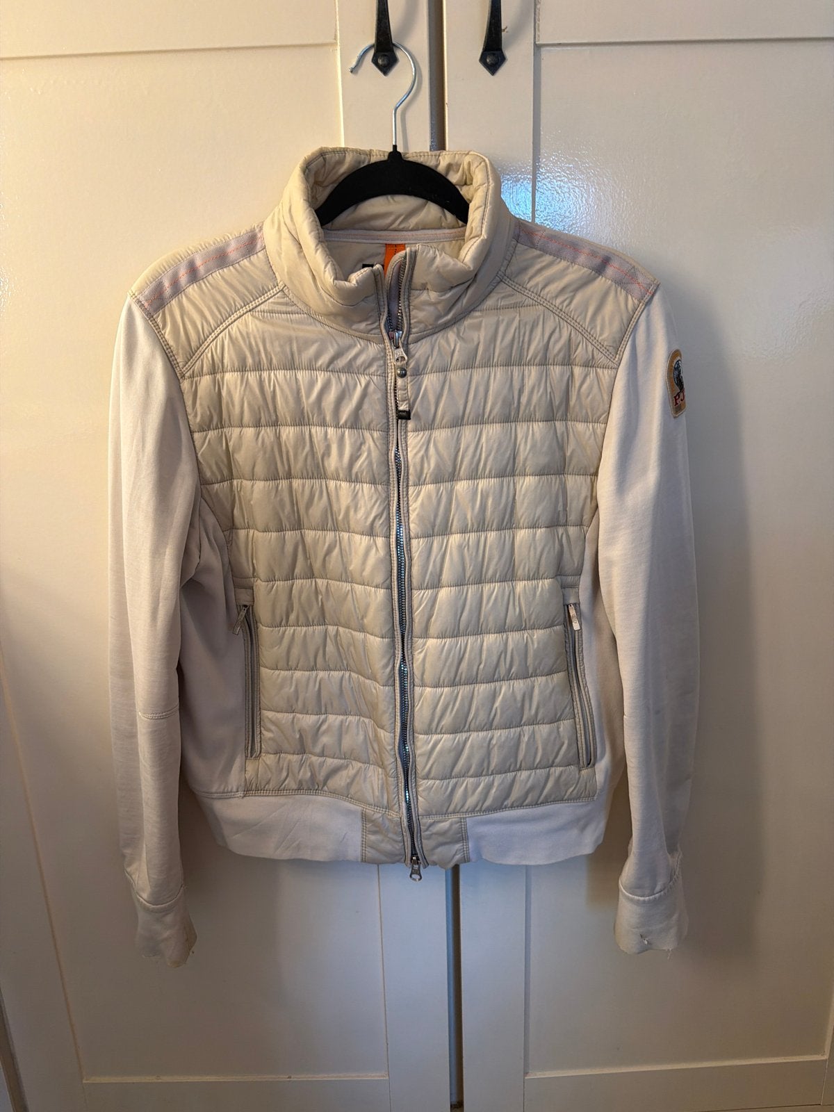 Parajumpers Jas Dames - Beige/Wit - Maat L, Ophalen of Verzenden, Zo goed als nieuw, Maat 42/44 (L), Beige