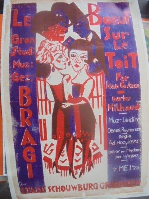 De Ploeg - Jan Wiegers - Poster voor toneelvoorstelling, Ophalen of Verzenden, Papier/karton, Print, Overig onderwerp