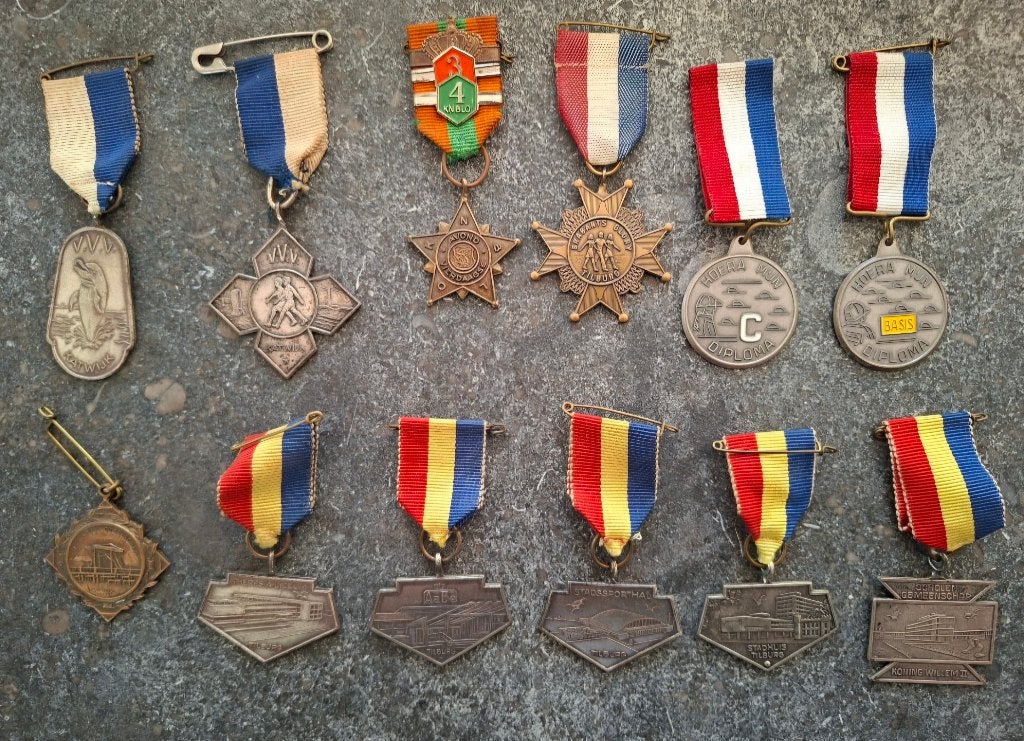 Collectie van diverse wandel medailles, Ophalen of Verzenden, Overige materialen, Nederland
