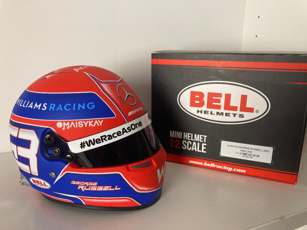 ✅ George Russell 1:2 helm 2021 Williams Racing F1 Bell, Verzamelen, Ophalen of Verzenden, Nieuw, Formule 1