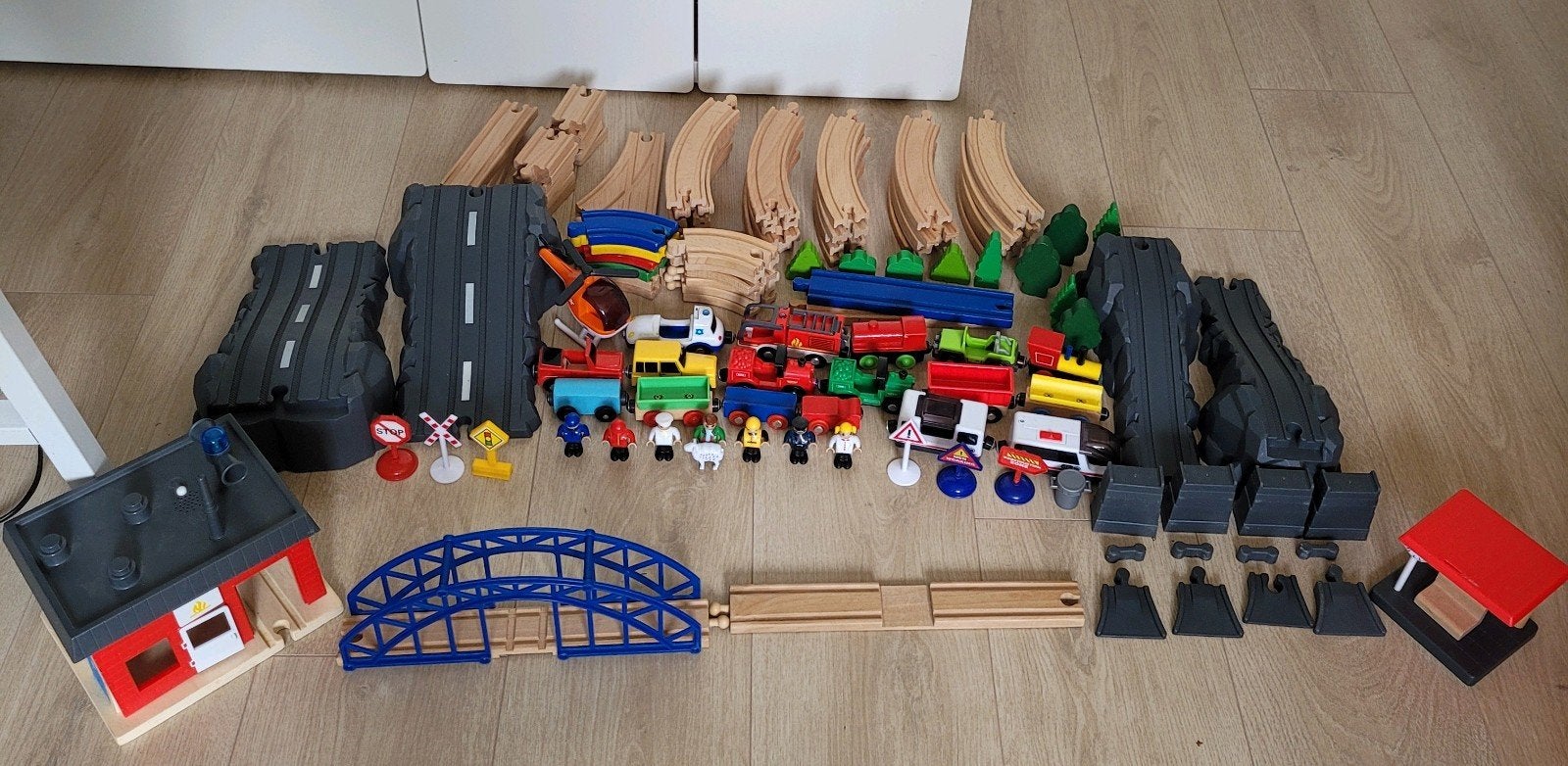 houten treinspoor met accesiores, Ophalen of Verzenden