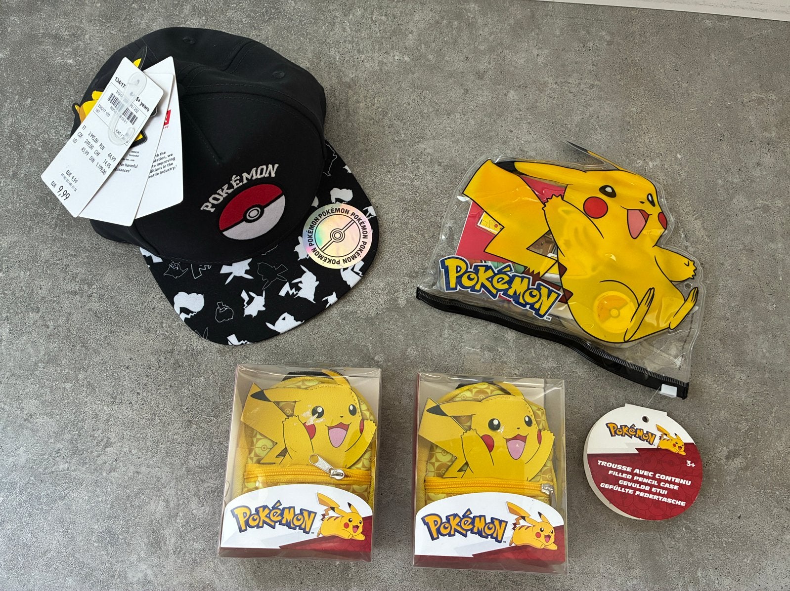 Pokemon Pikachu pet cap etui mini rugzak nieuw!, 134 t/m 140, Jongen of Meisje, Nieuw, Ophalen of Verzenden