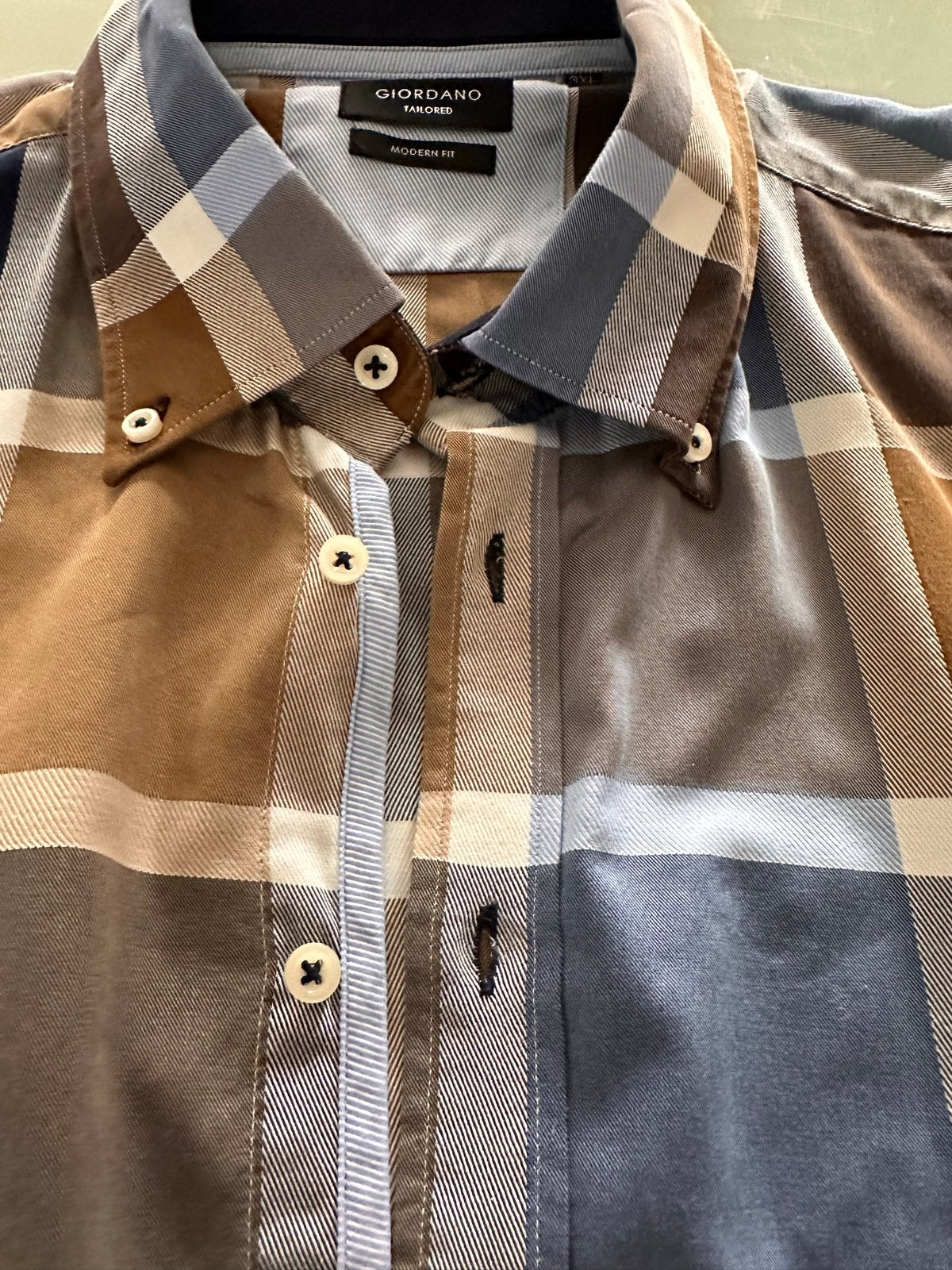Giordano Geruit Overhemd - Modern Fit - Zo goed als nieuw, Kleding | Heren, Grote Maten, Giordano Geruit, Overhemd, Overige kleuren