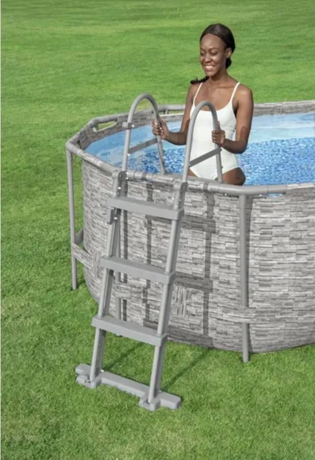 Zwembadtrap, extra veilig opklapbare treden, nieuw in doos, Tuin en Terras, Zwembad-toebehoren, Ophalen, Nieuw