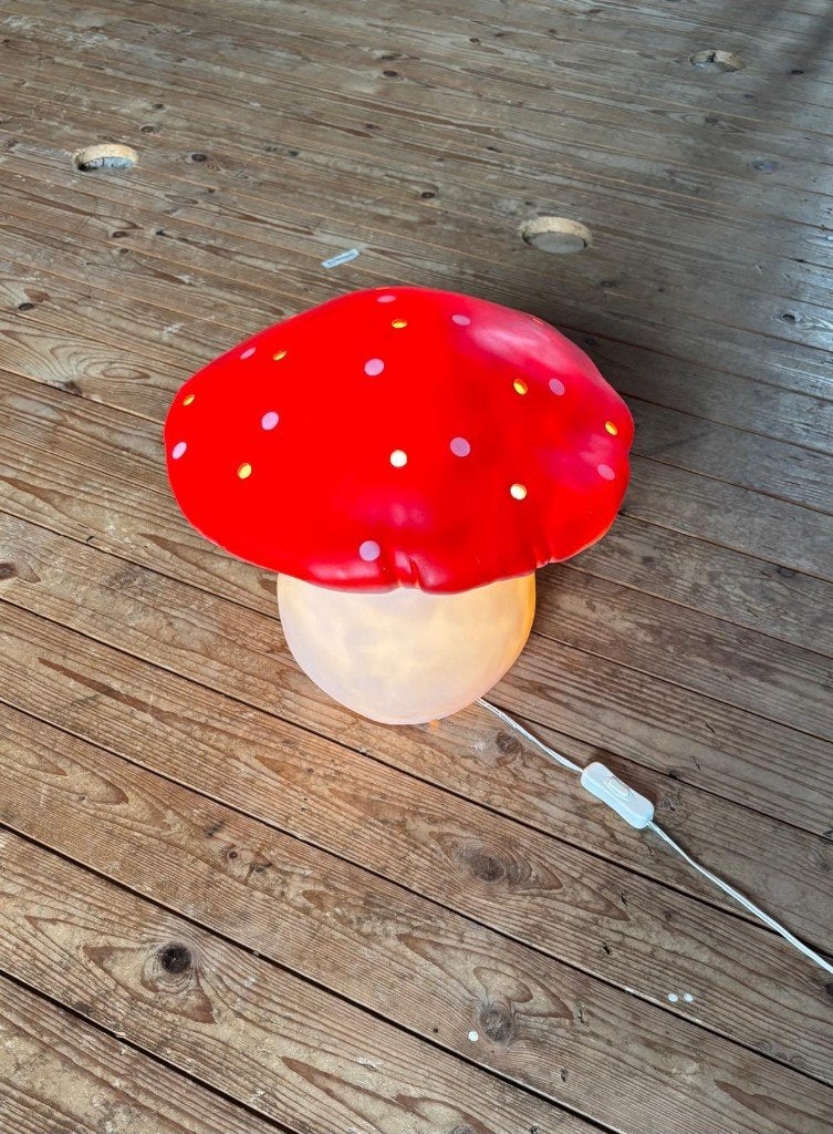 Grote paddenstoelenlamp Heico, Ophalen, Zo goed als nieuw, Lamp