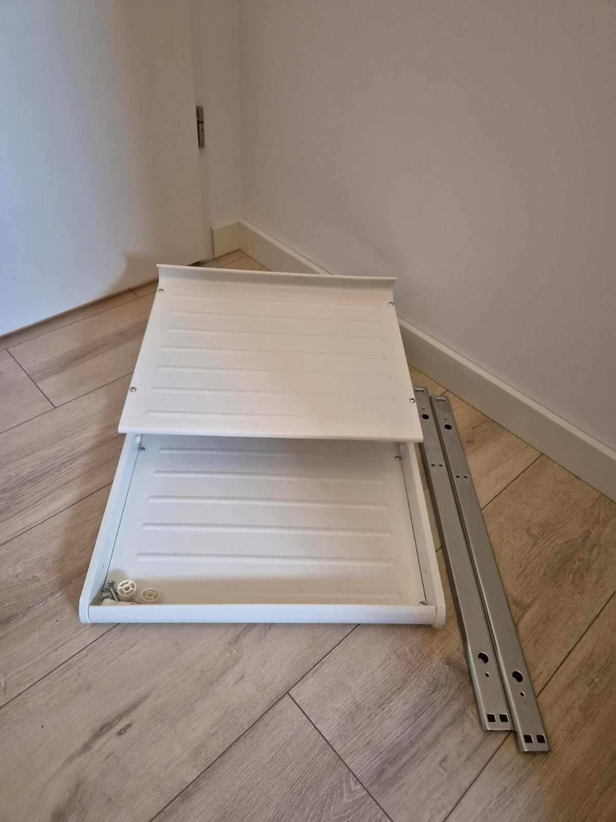 IKEA KOMPLEMENT Uittrekbaar schoenenrek wit 50x58 cm, Ophalen, Zo goed als nieuw