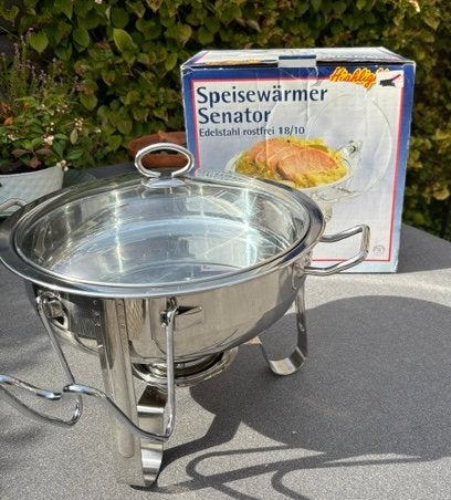 Chafing dish, Ophalen of Verzenden, Zo goed als nieuw, Rvs, Overige typen