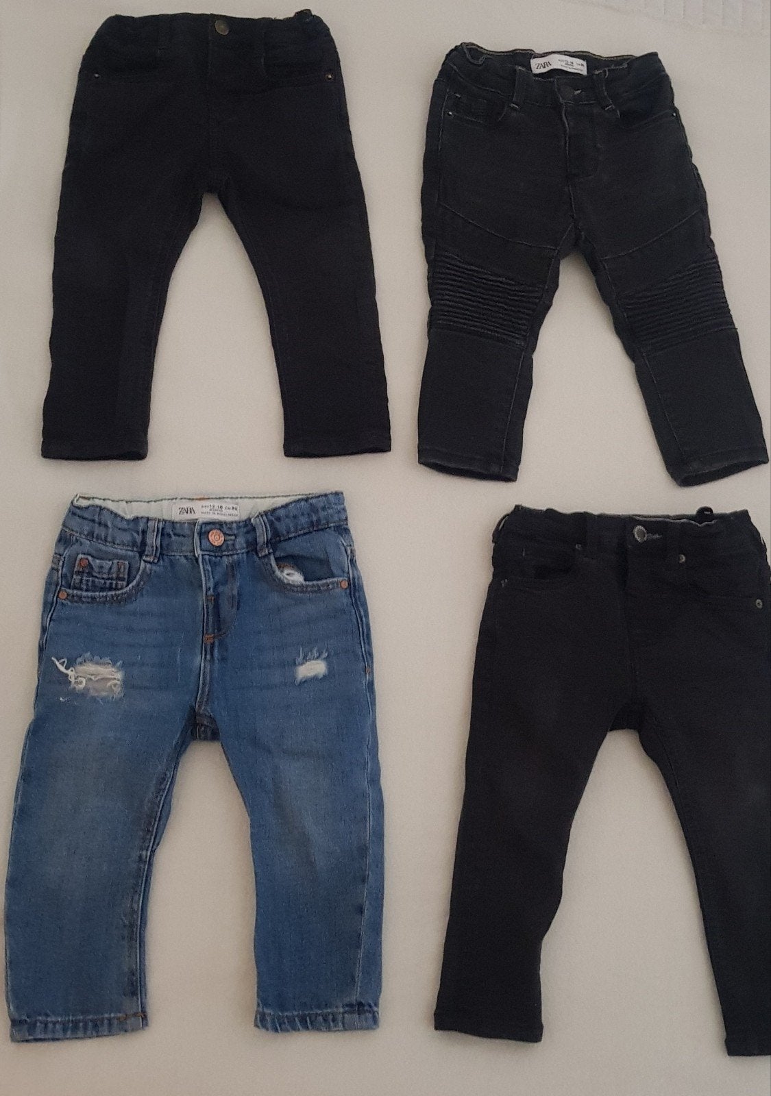 4 x zara spijkerbroeken baby kleding maat 86 skinny jeans, Broekje, Verzenden, Zo goed als nieuw, Zara