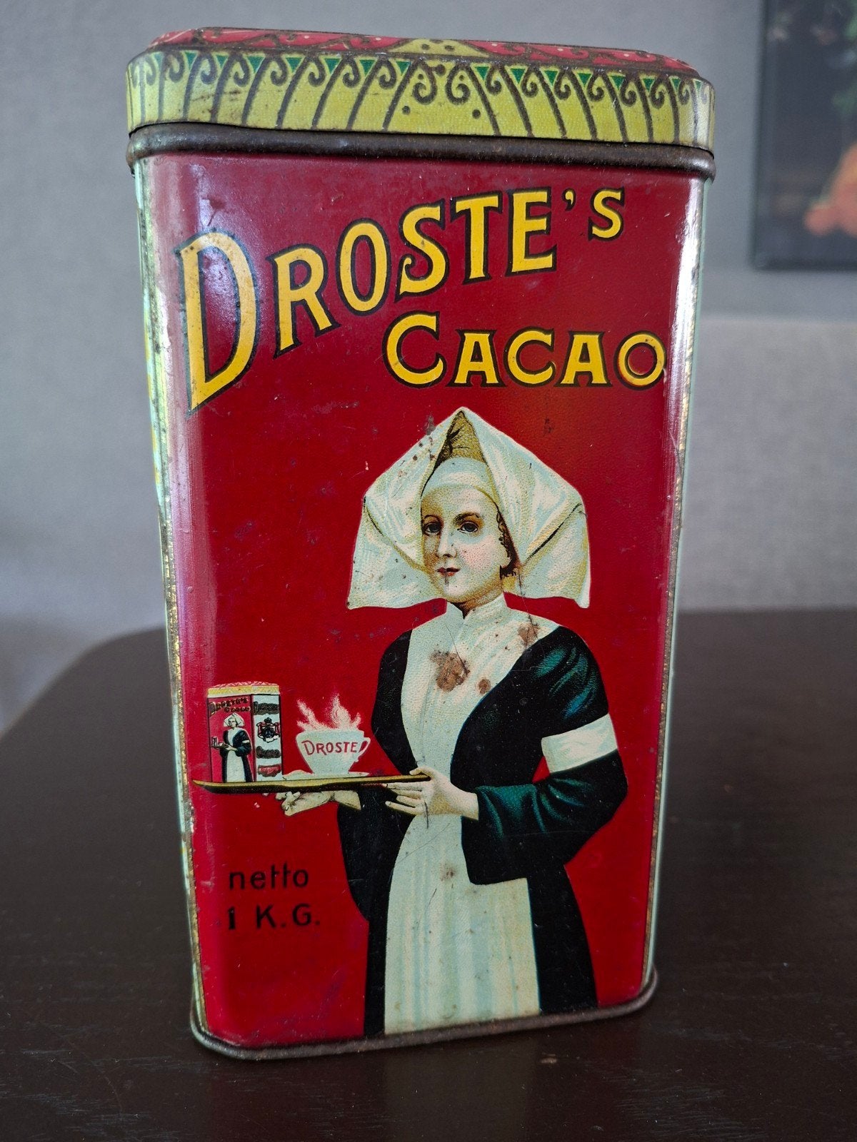 Zeldzaam Antiek Droste Cacao Blik - Haarlem Holland, Ophalen of Verzenden
