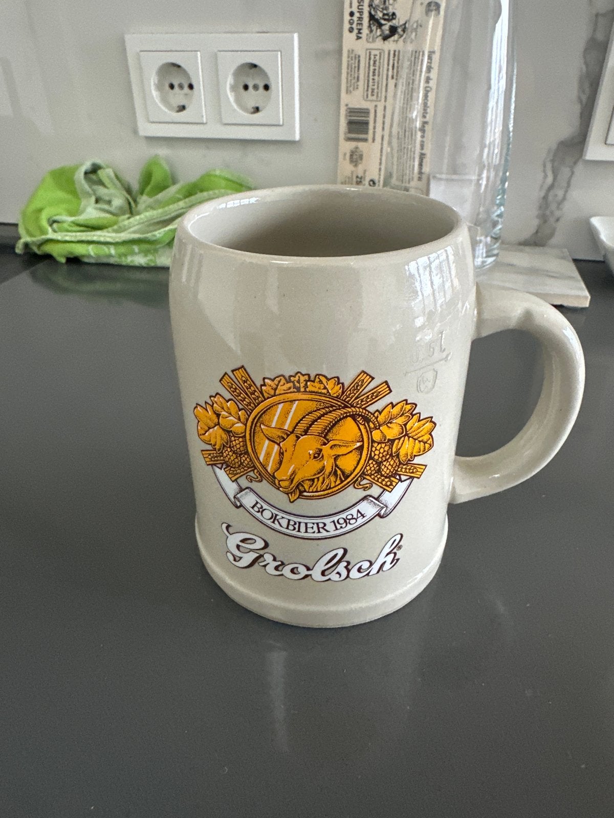 Vintage Grolsch Bierpul Bokbier 1984, Ophalen, Gebruikt