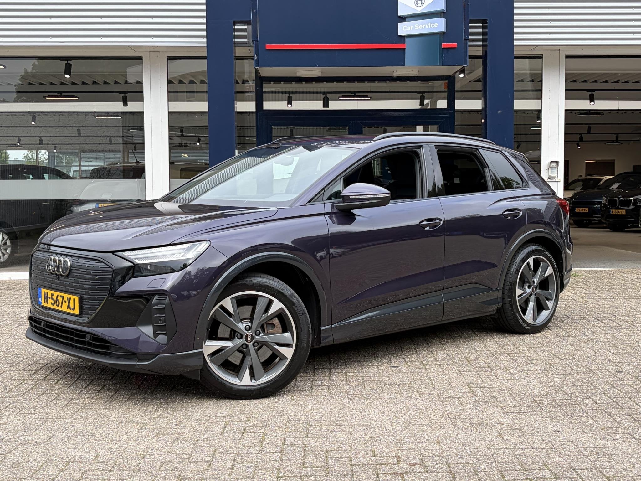 Audi Q4 e-tron 40 Launch edition Advanced 77 kWh / NL-Auto /, Auto's, Automaat, Achterwielaandrijving, Gebruikt, Zwart