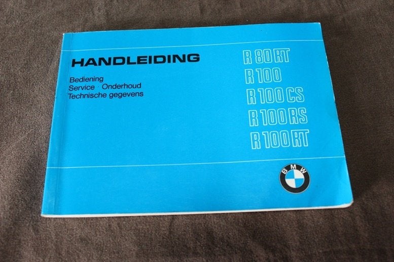 BMW R80RT R100 CS RS RT 1983 motorfiets handleiding R100RS, Ophalen of Verzenden, BMW