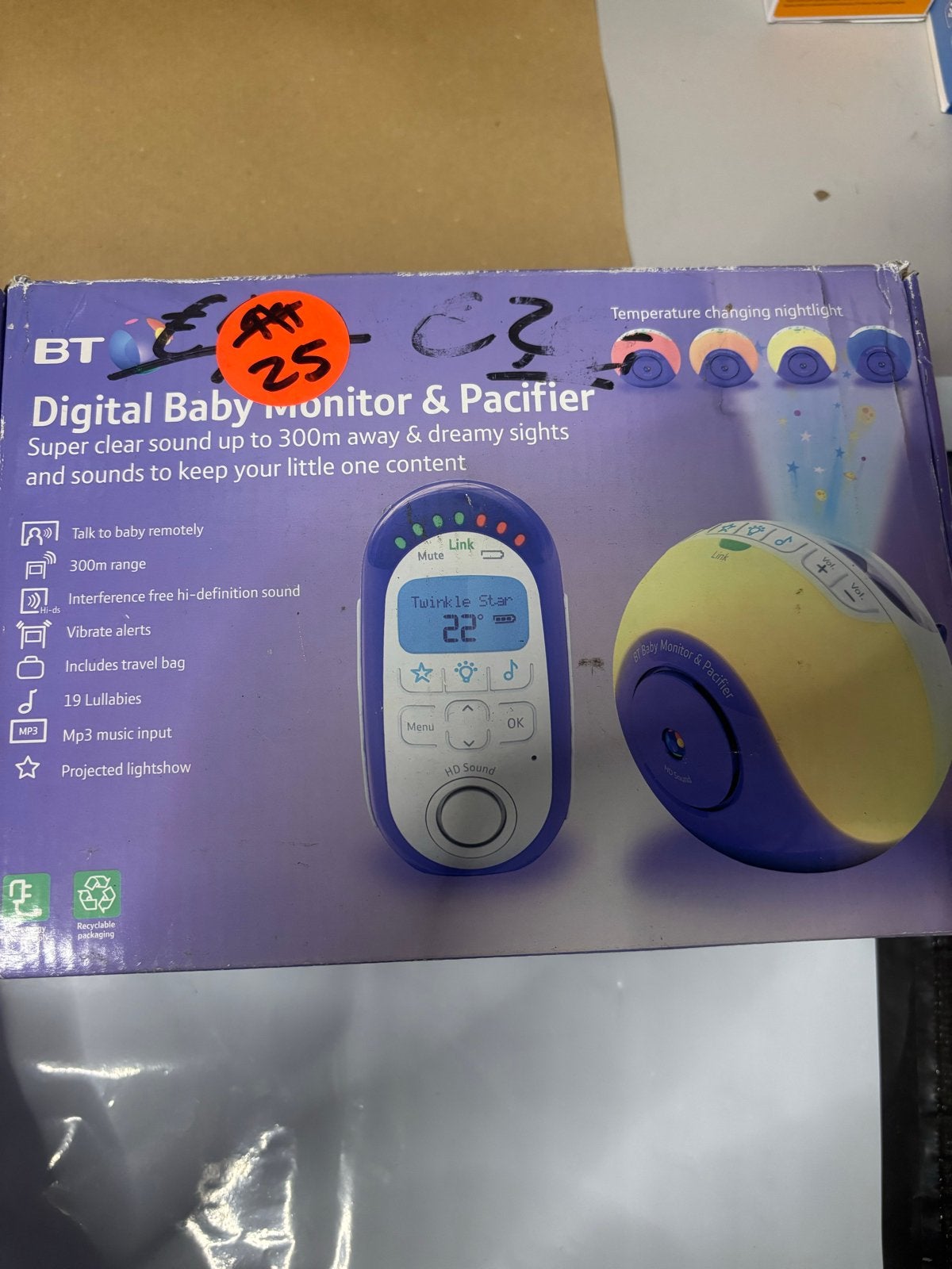 BT Digital Babyfoon Baby Monitor & Pacifier - Nieuw, Kinderen en Baby's, Bt, Digitaal, Nieuw, Ophalen of Verzenden