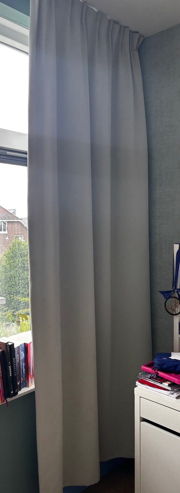 Verduisterende ondergordijnen met warmte wering, Huis en Inrichting, Stoffering | Gordijnen en Lamellen, Gebruikt, 200 cm of meer