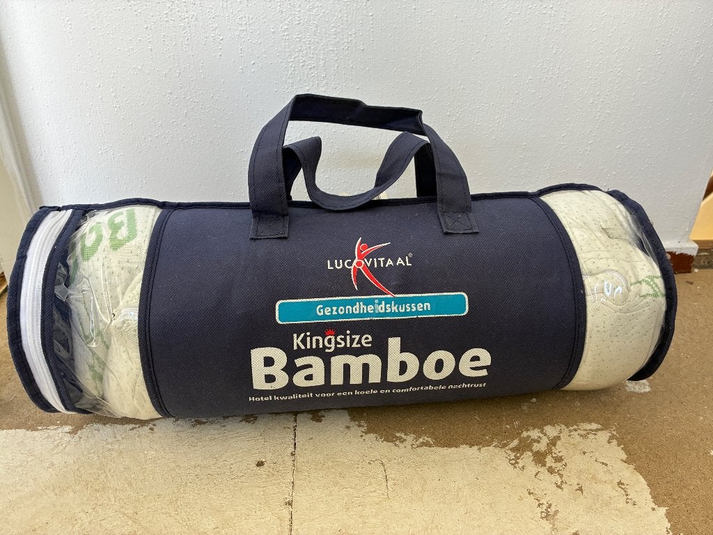 Kingsize bamboe kussen Lucovitaal NIEUW, Ophalen, Nieuw, Overige typen
