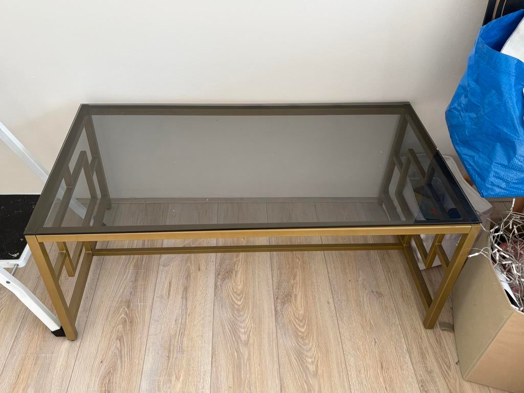 Mooie glazen salontafel, Huis en Inrichting, Tafels | Salontafels, Ophalen, 100 tot 150 cm, 50 tot 100 cm, Zo goed als nieuw