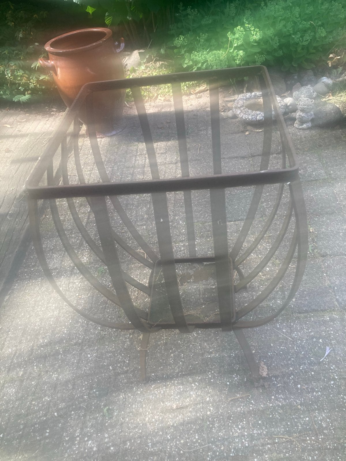 Vintage ijzeren vuurkorf - Bodemplaat moet vernieuwd, Tuin en Terras, Vuurkorven, Ophalen, Gebruikt, Vuurkorf