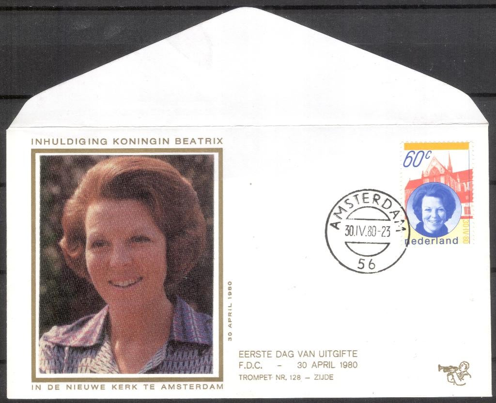 Inhuldiging Koningin Beatrix - 30 april 1980, Postzegels en Munten, Verzenden, Envelop