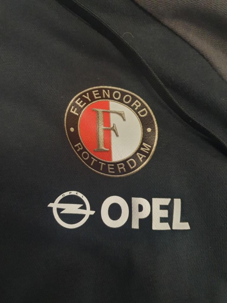 Adidas Feyenoord hoodie zwart/grijs - Maat L, Maat L, Ophalen of Verzenden, Zo goed als nieuw, Clubaccessoires