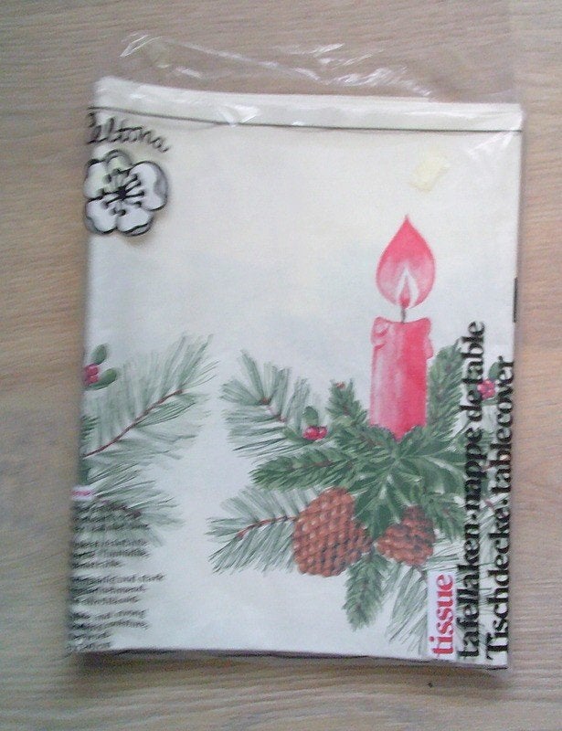 Vintage CELTONA kerst tafelkleed papier 120x180 cm, Diversen, Ophalen of Verzenden, Nieuw