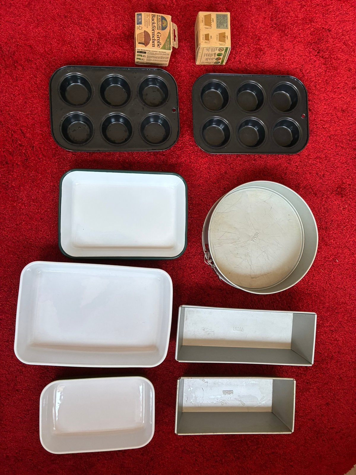 Complete Bakspullen set | Muffin, cake & ovenschaal, Ophalen, Gebruikt, Steen/keramiek, Overige typen