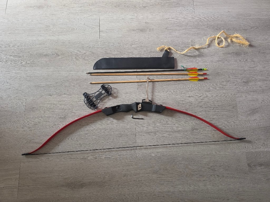 Jeugd / recreatie handboog set met pijlen en accessoires, Ophalen, Gebruikt, Recurveboog