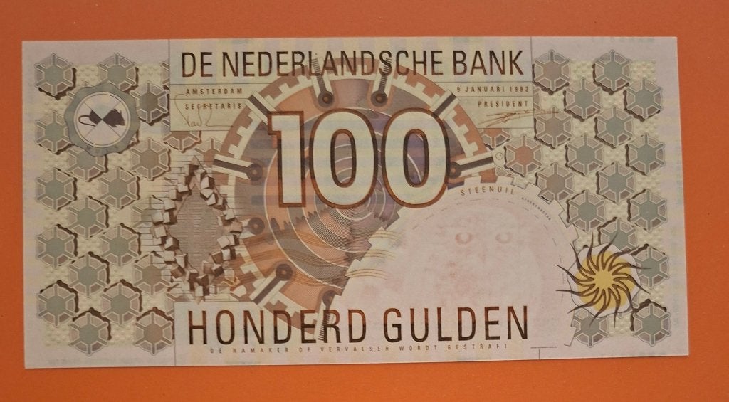 Bankbiljet 100 gld. 1992 Steenuil, uncirculated, cat.PL105.b, Verzenden, 100 gulden, Los biljet