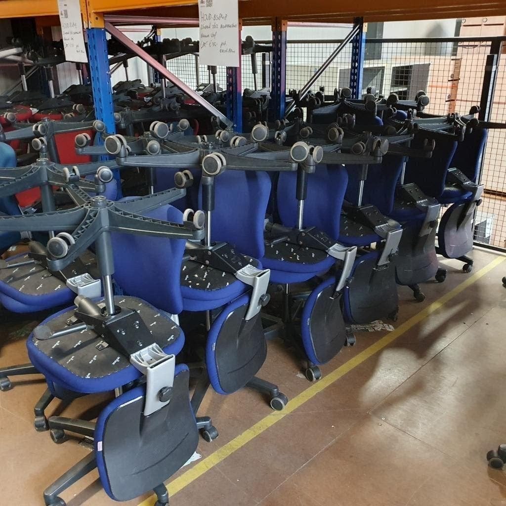 Ahrend 262 bureaustoelen kantoorstoel stoel - blauwe stof, Ophalen, Gebruikt, Zwart