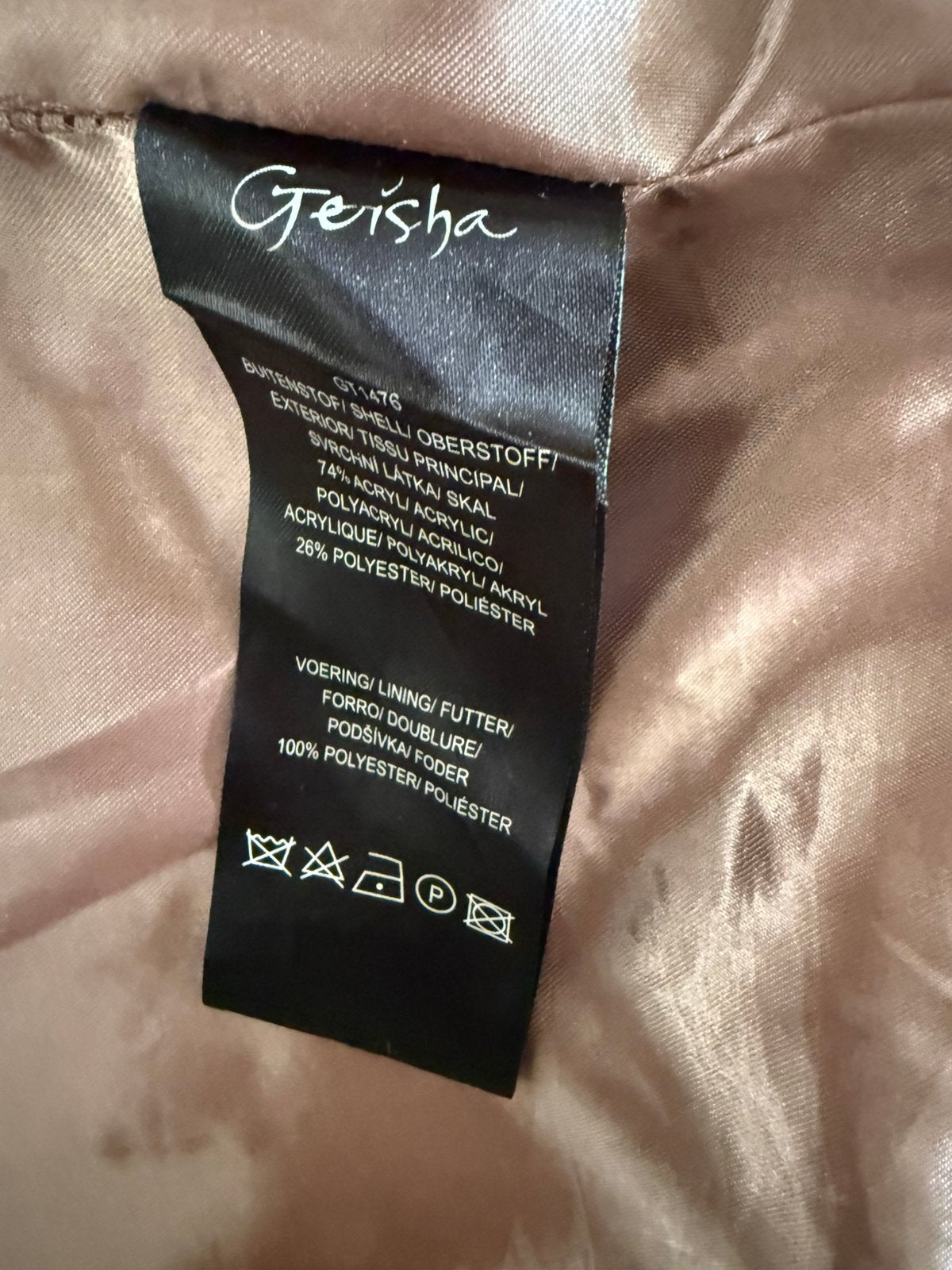 Geisha Faux Fur Jas Maat M, Ophalen of Verzenden, Zo goed als nieuw, Maat 38/40 (M), Bruin
