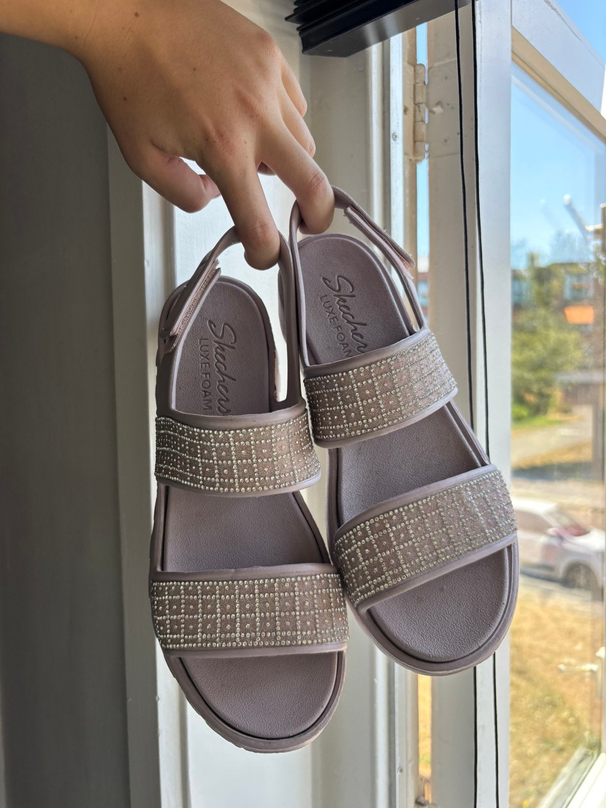 Sketcher sandalen paars maat 38, Overige kleuren, Gedragen, Sandalen of Muiltjes, Ophalen of Verzenden