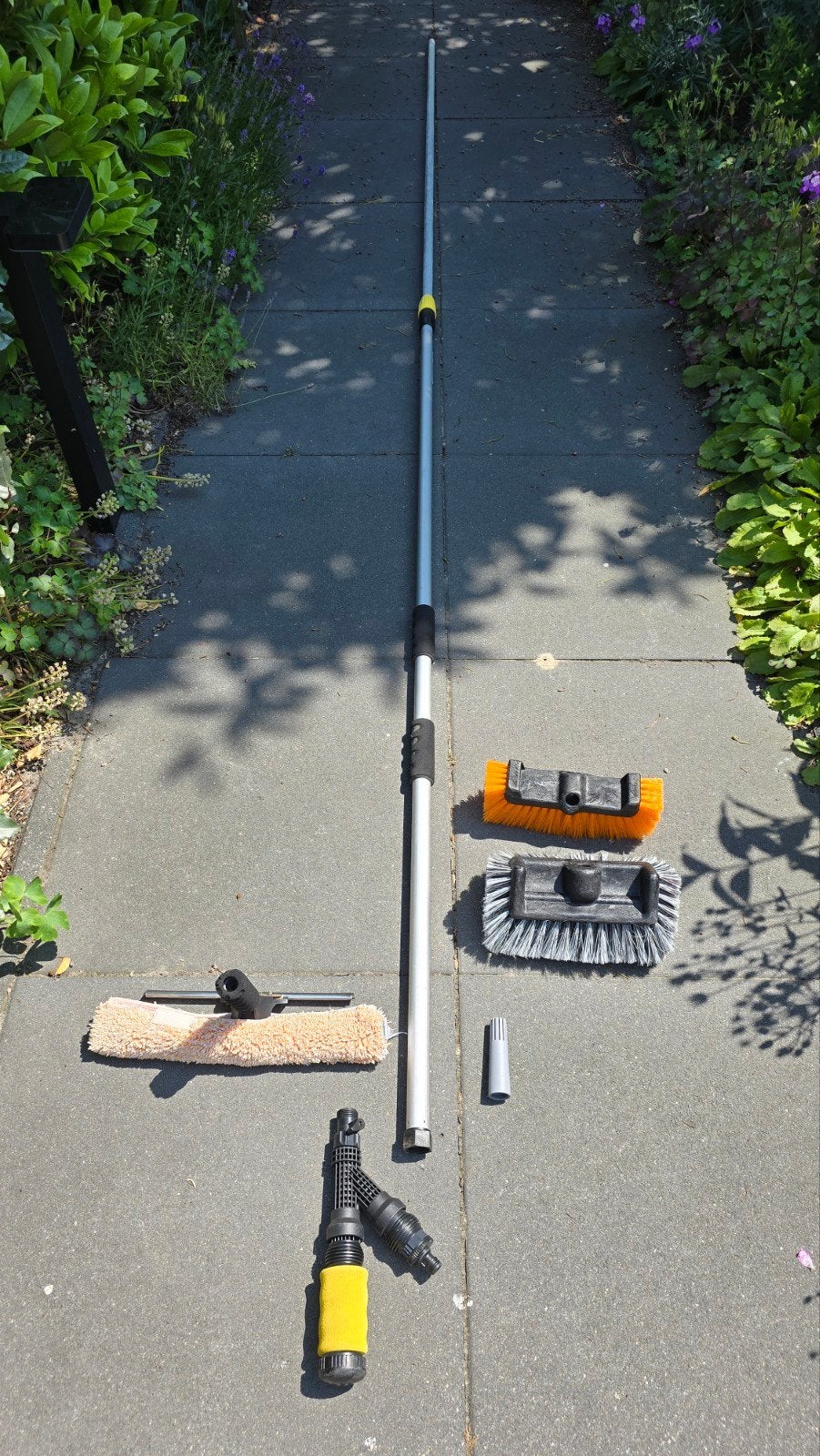 Wasborstelset voor hoogtes tot 5-6 meter, 4m steel, Ophalen