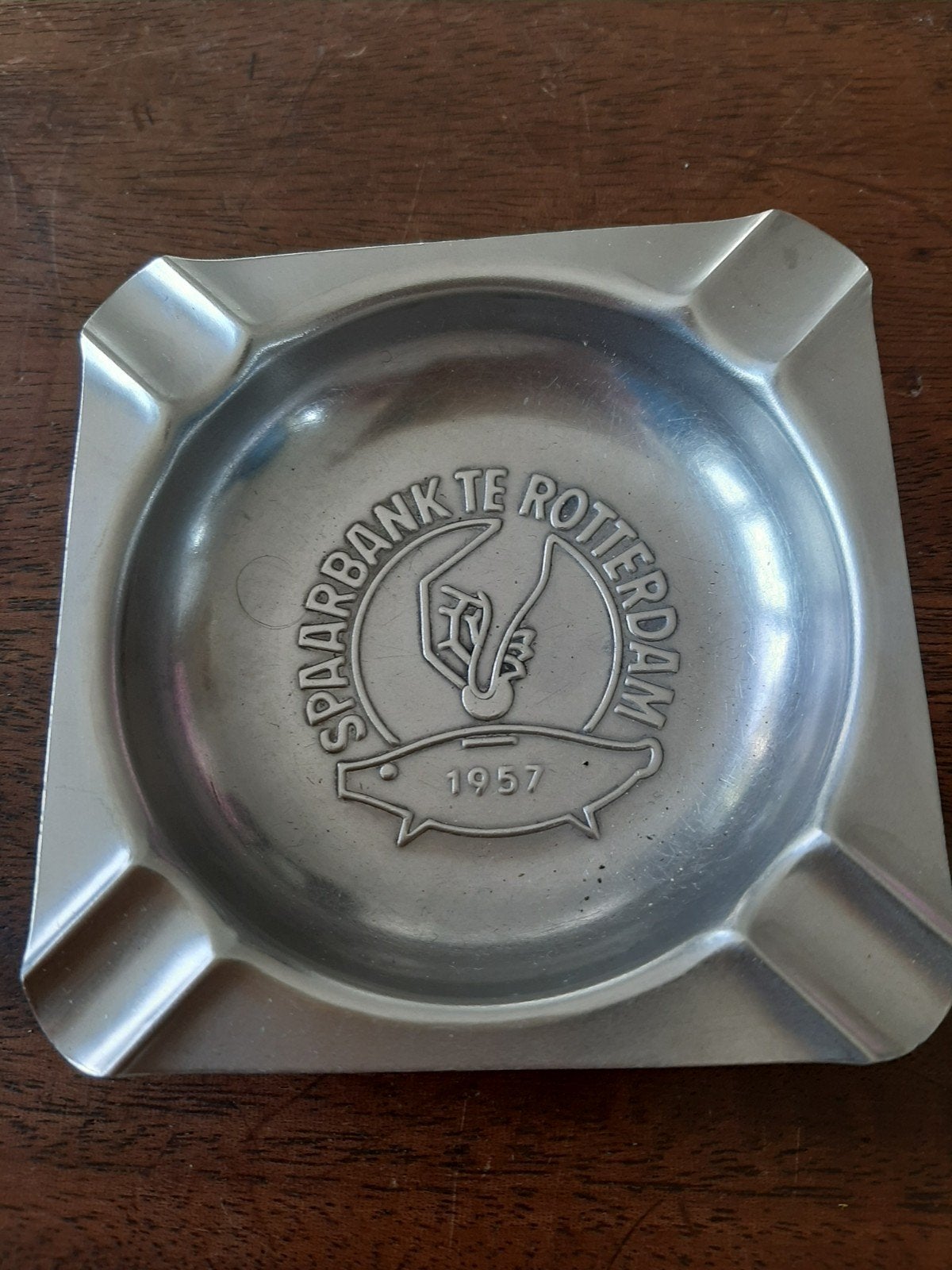 Vintage asbak Spaarbank te Rotterdam 1957, Ophalen of Verzenden