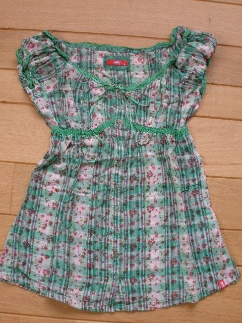 ESPRIT bloes top groen ruit maat M, Kleding | Dames, Maat 38/40 (M), Ophalen of Verzenden, Zo goed als nieuw, Zonder mouw