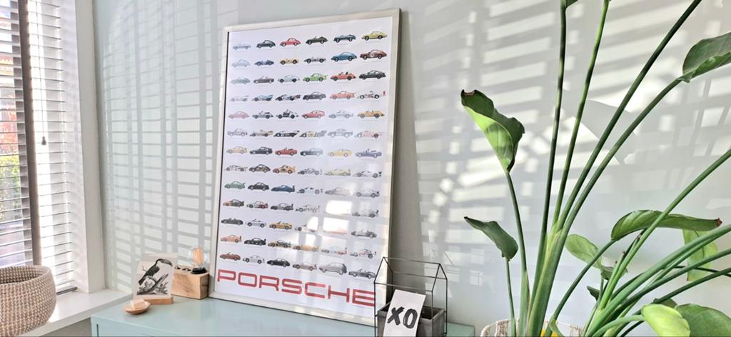 Porsche limited edition luxe poster nr. 422 van 500., Antiek en Kunst, Kunst | Designobjecten, Ophalen of Verzenden