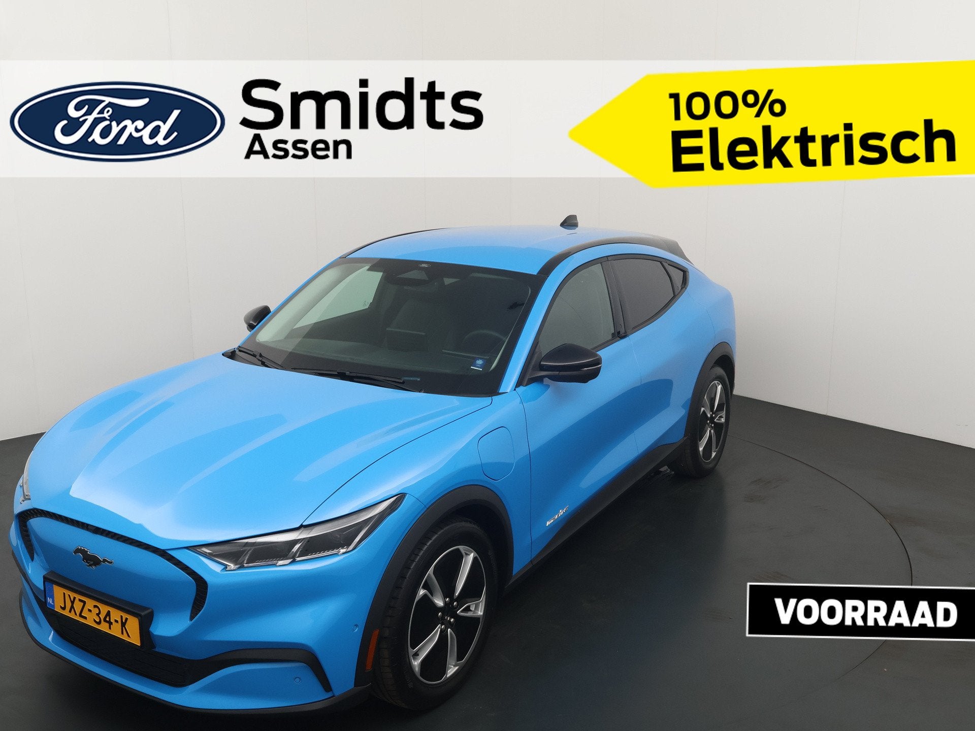 Ford Mustang Mach-E RWD 75 kWh 268 pk | Adapt. cruise | LED, Auto's, Ford, Dealer onderhouden, Achterwielaandrijving, Blauw, 75 kWh