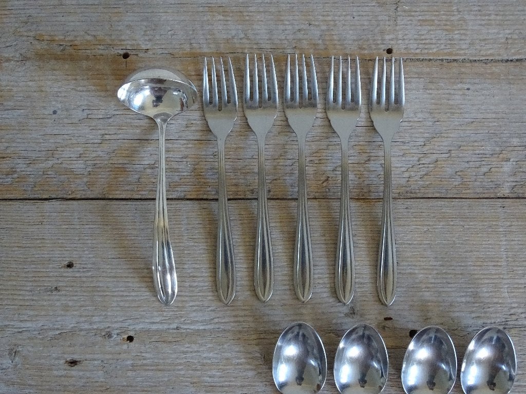Bestek, Keltum P3, Puntfilet, Chroom, gaaf, Antiek en Kunst, Antiek | Bestek, Ophalen of Verzenden