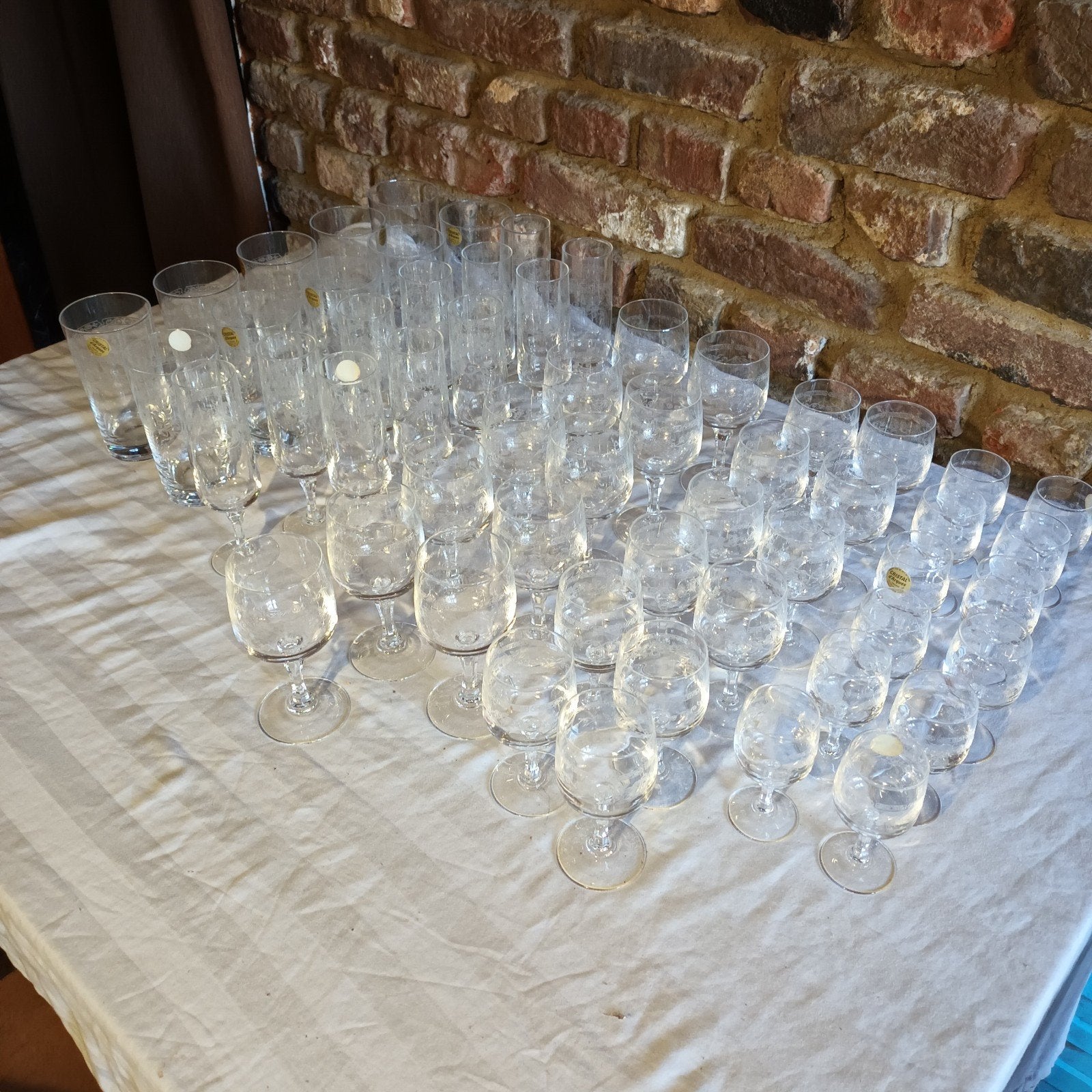 Grote set Cristal d'Arques glazen - Diverse soorten, Ophalen