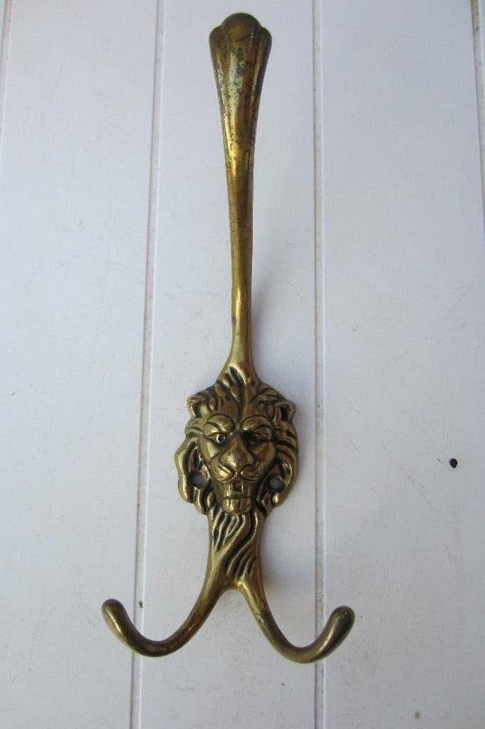mooie HAAK met leeuwenkop, Overige materialen, Gebruikt, Wandhaken, Ophalen of Verzenden