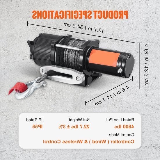 Lier - Takel - Kettingtakel - Elektrische - Waterdicht - 12V, Corvance B.V., Verzenden, Nieuw, Corvancebol@gmail.com