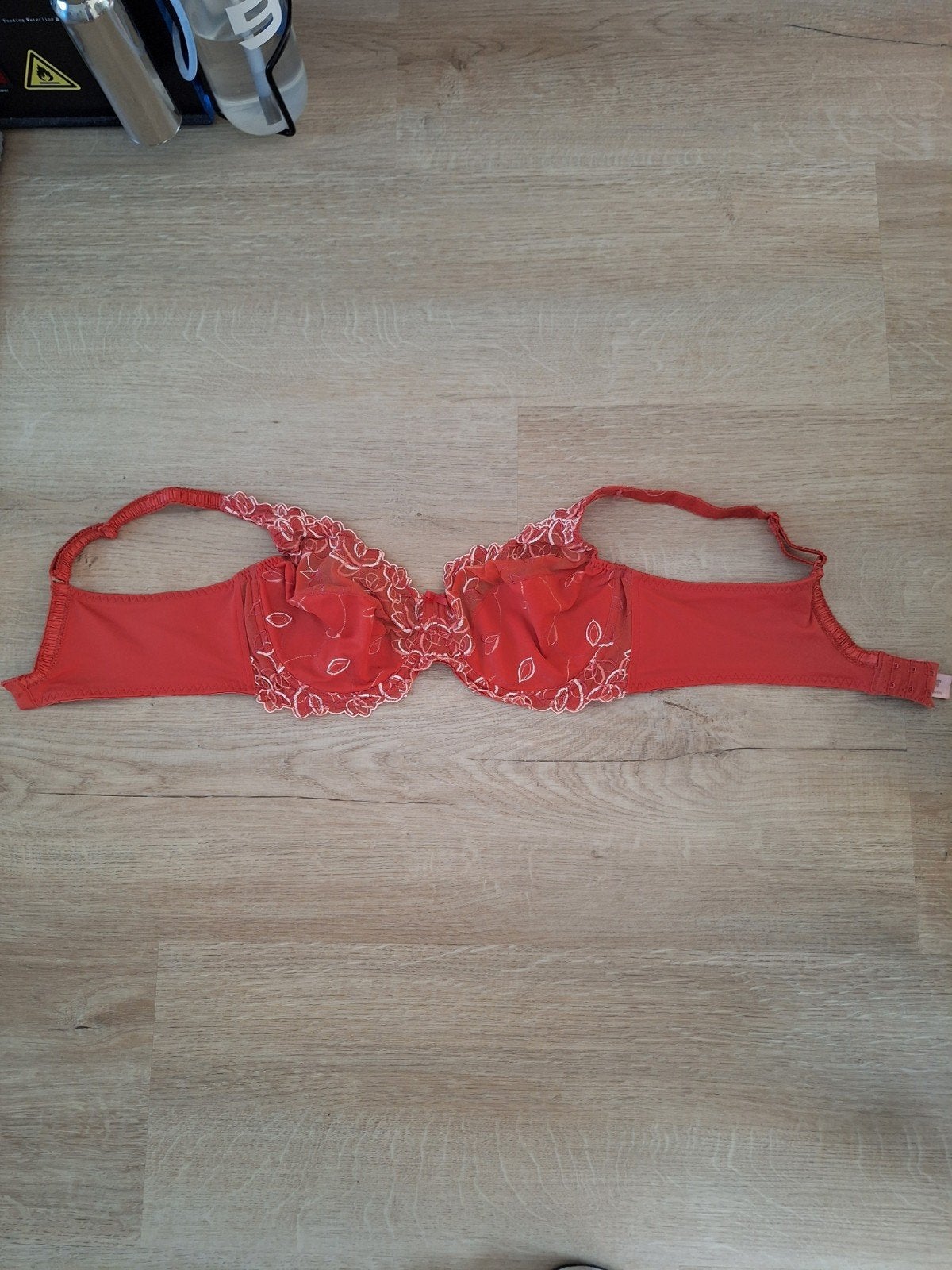 Oranje Rode beugelBH met kant Hunkemoller Diva D85D, Hunkemoller, Ophalen of Verzenden, Rood, BH