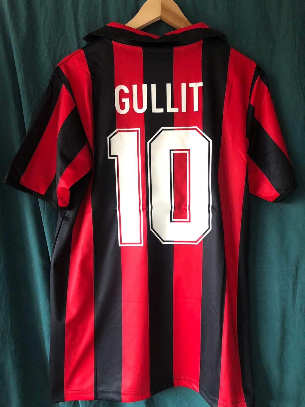 Gullit AC Milan retro voetbalshirt maat M, Ophalen of Verzenden, Zo goed als nieuw, Buitenlandse clubs, Shirt
