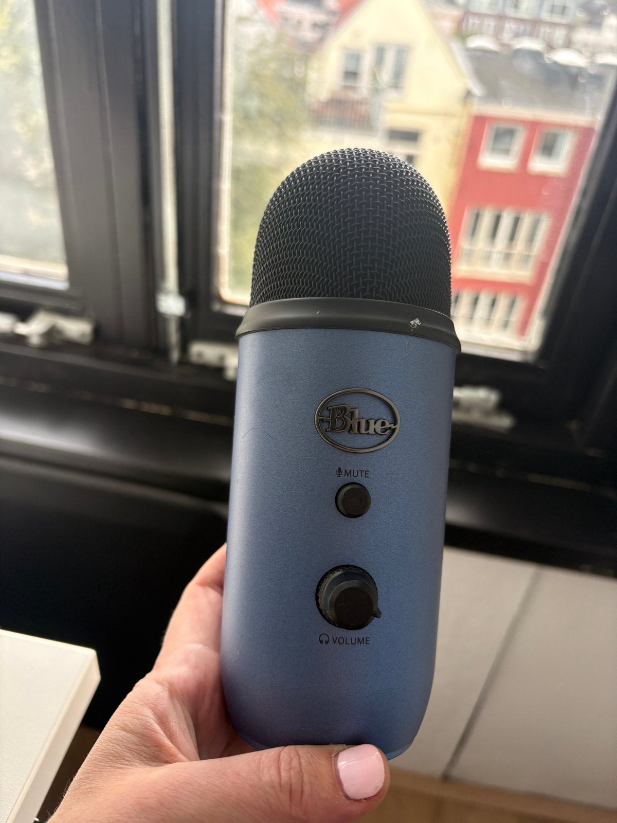 Blue Yeti USB microfoon met popfilter en shock mount, Muziek en Instrumenten, Ophalen of Verzenden, Gebruikt, Studiomicrofoon
