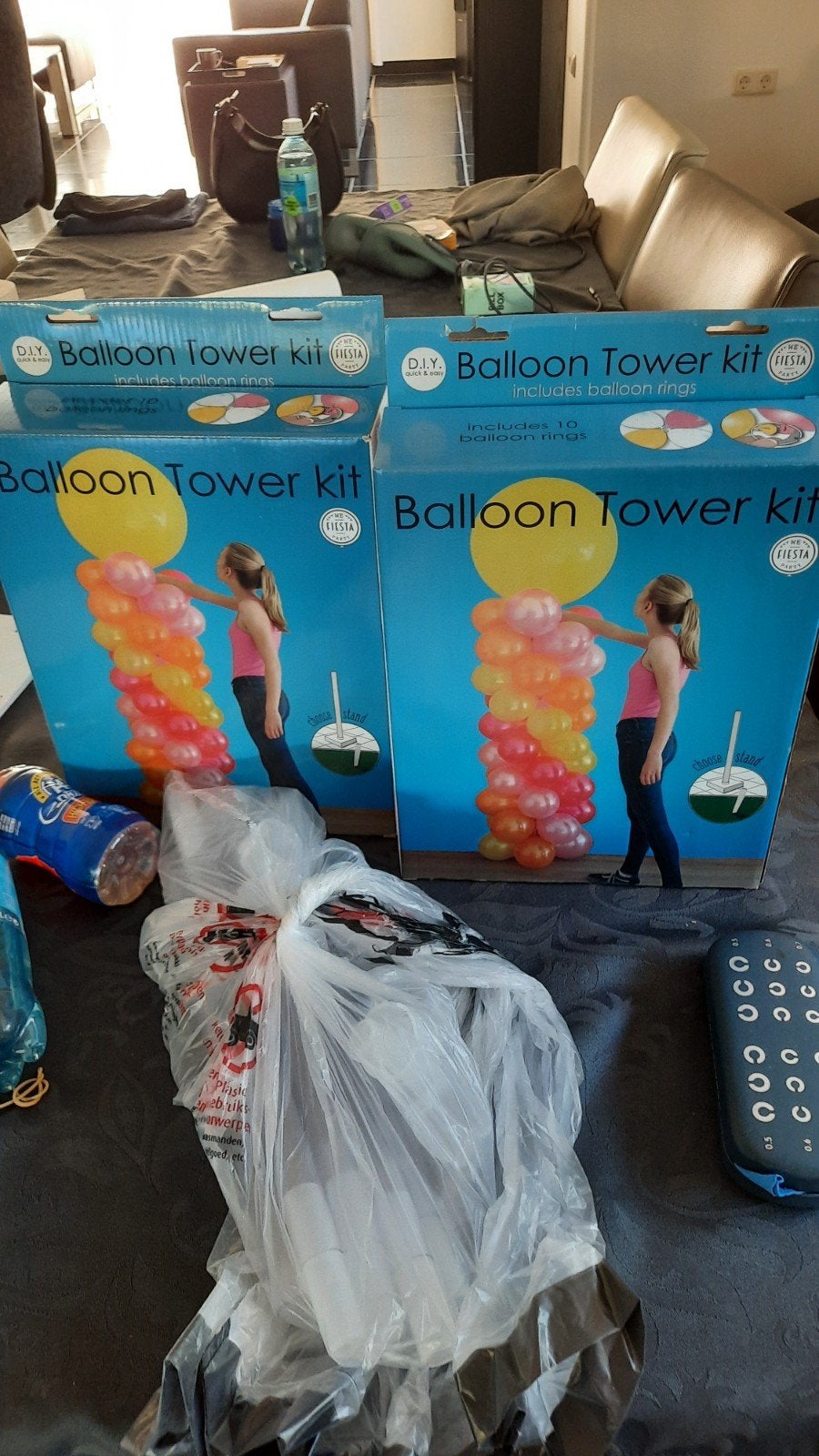 2 nieuwe ballonstandaarden (3e gebruikt) en 2x voet, Ophalen, Zo goed als nieuw, Versiering