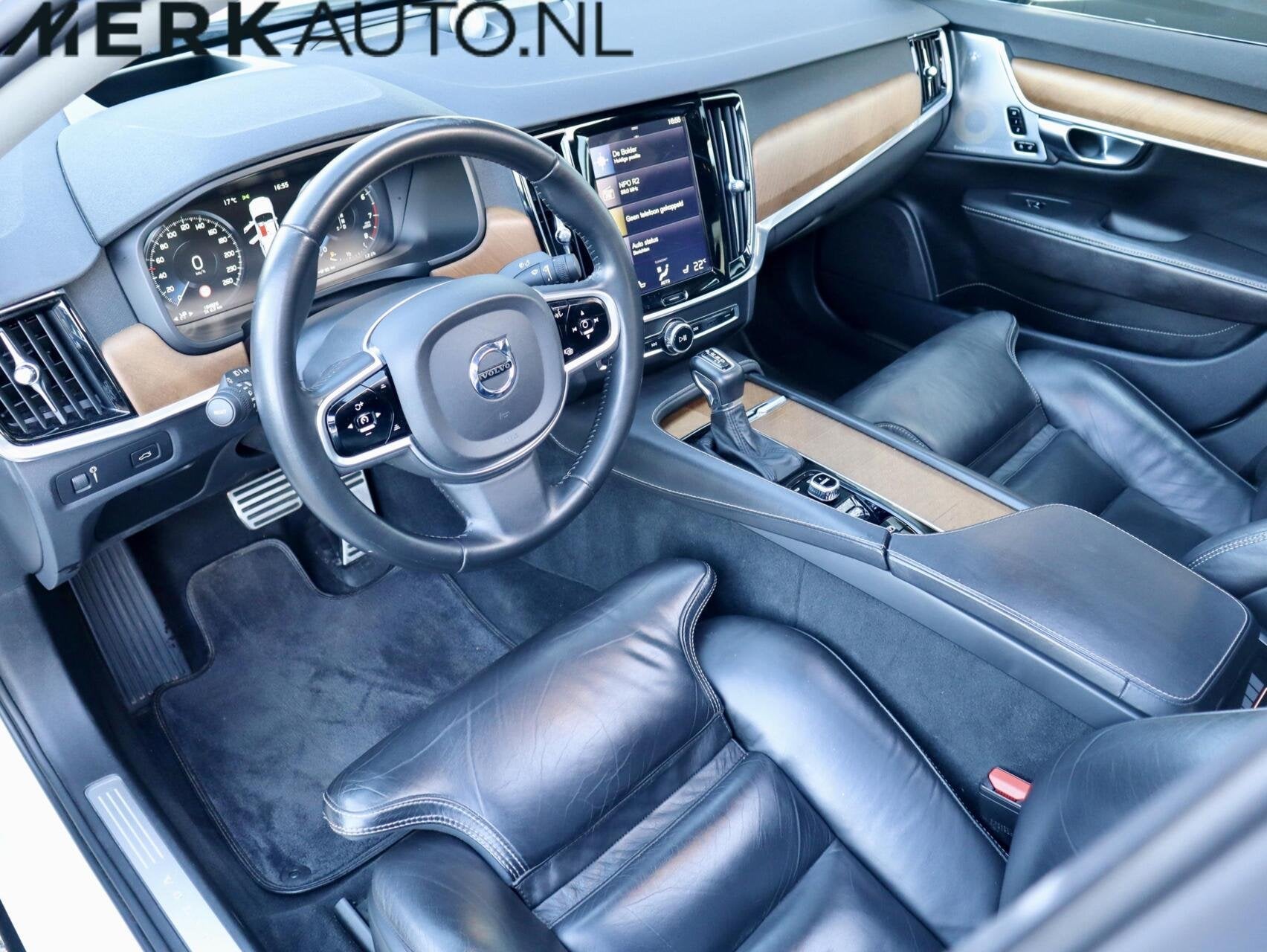 Volvo S90 2.0 T5 Inscription, Schuifdak,360c Camera,Trekhaak, Auto's, 15 km/l, 1969 cc, Wit, Bedrijf