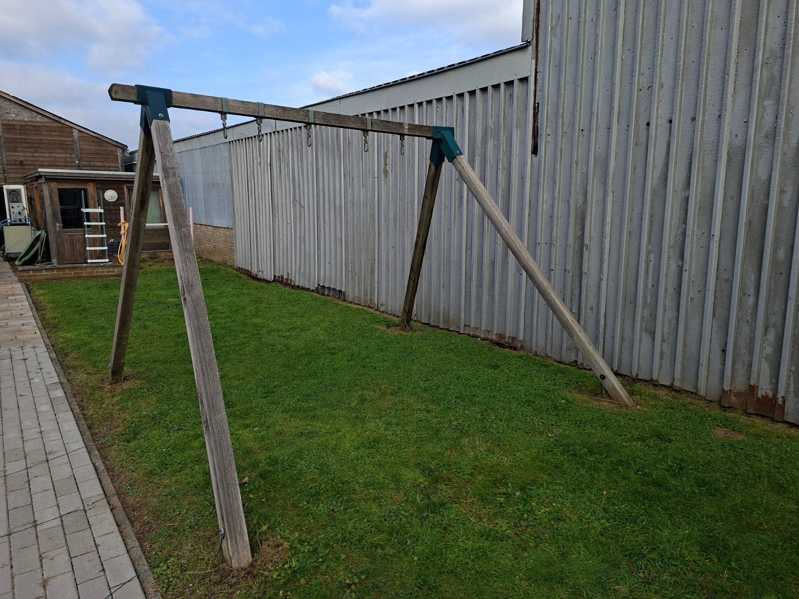 Houten schommelset met vogelnestschommel en gewone schommels, Kinderen en Baby's, Ophalen, Gebruikt, Schommel